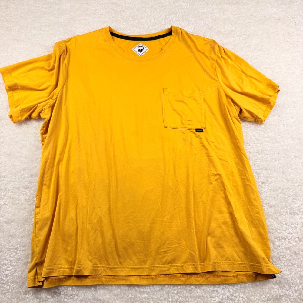 Outdoor Afro x REI Co-op Pocket T-Shirt Mens XL Yellow Short Sleeve Performance
